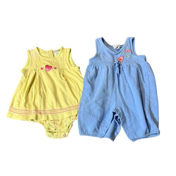 Carter’s Other - Vintage Retro Carter’s 100% Cotton Tank Top Baby Girl Bodysuits Embroidery